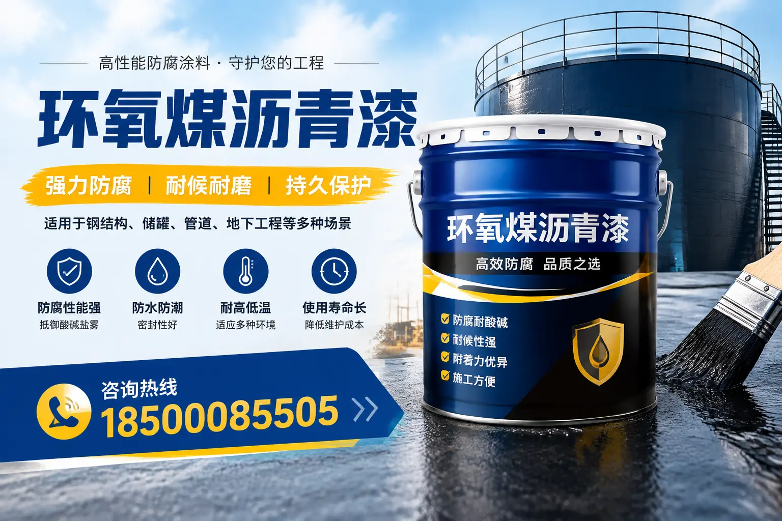 环氧煤沥青漆在工业中的应用,乐平企业的选择